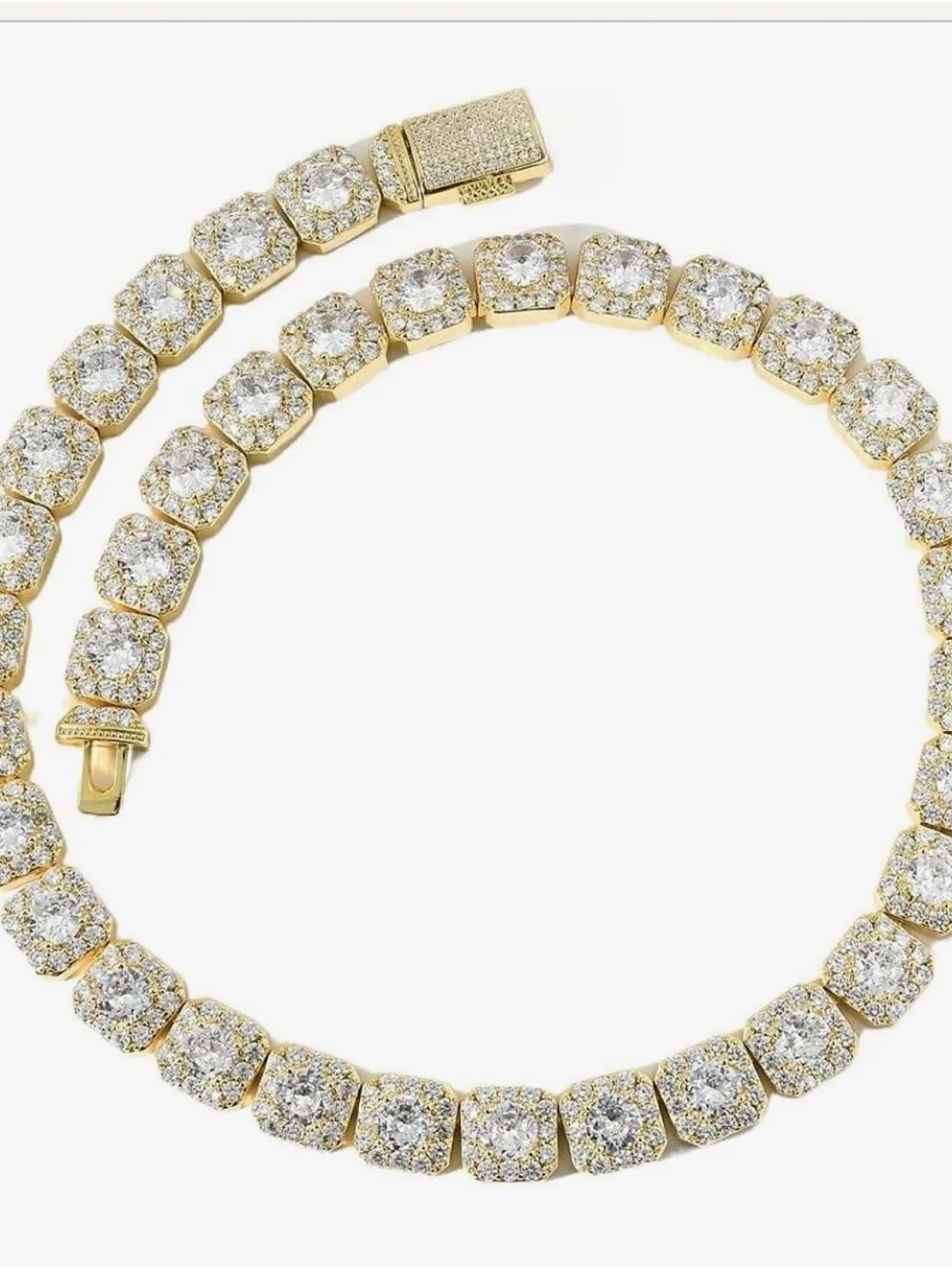 Gold-Tone Crystal Tennis Necklace - Women Jewelry